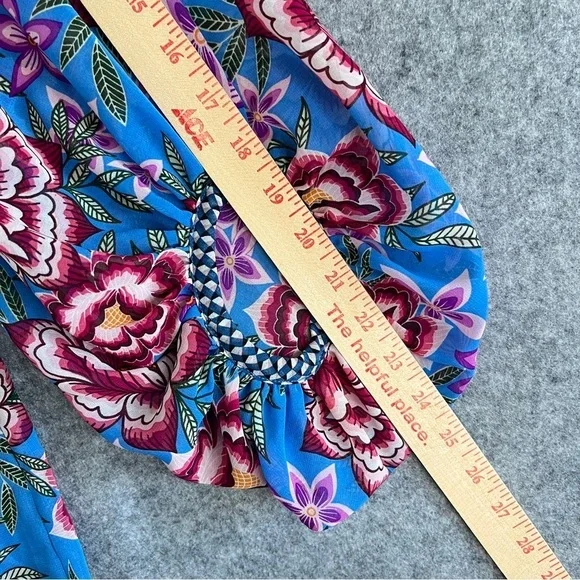 CABI Primrose Floral Tunic Dress Separate Blue Slip Size Small - Picture 9 of 12